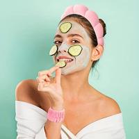 3Pcs Headband De Maquillaje Para Mujeres Y Niñas Espuma Puff Spa Para Lavar La Cara Cuidado De La Piel Yoga Facial Máscara Deportes Cinta De Cabello - details 6
