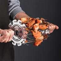 Juego De Hachís Para Barbacoa En Acero Inoxidable Con Palas Para Pollo Para Horno De Rostizado DIY Herramientas De Cocinar Al Aire Libre Y Camping - details 1