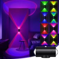 2Pcs Luz Nocturna LED Sensor De Movimiento Recargable USB Con Montaje Magnético Luz De Pared Para Interior 15 Colores RGB Iluminación Para Escaleras - details 0