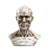 Modelo Humano De Anatomía Para Enseñanza Médica Arte De Dibujo Colección Expositora Cabeza De Cráneo Muscular Y Osseo 10cm - details 4