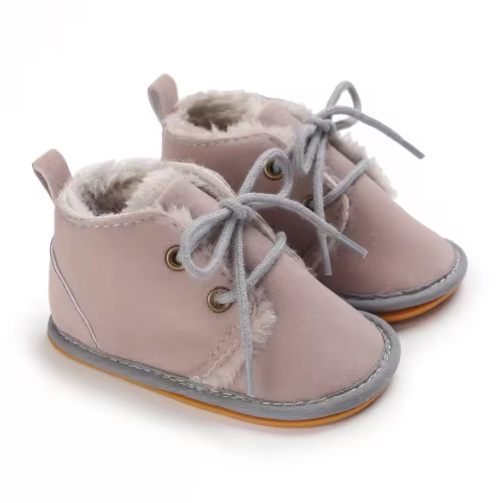 Botitas De Nieve Para Bebé Niño Y Niña Zapatos De Primera Caminata Invierno Algodón Cálido Antideslizante Suela Nuevo Nacido Zapatos Para Cuna - 1
