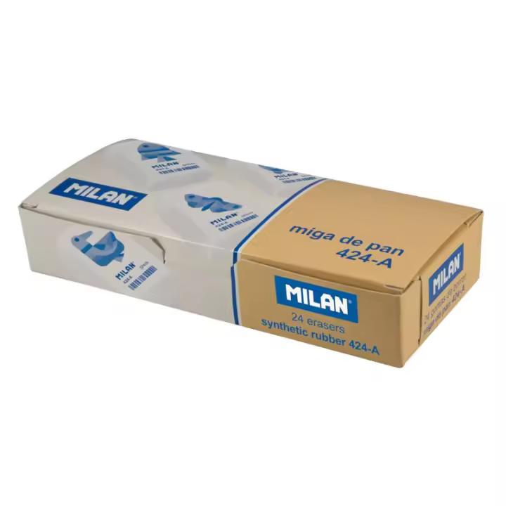MILAN Caja 24 Gomas miga de pan 424A con Dibujos en colores Animal Geo - 1