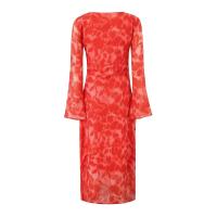 Vestido Largo Impresión Retro Para Mujer Estilo Casual Manga Larga Cuff Redondeado Cuello Slim Fit Verano Vintage Poliéster - details 2