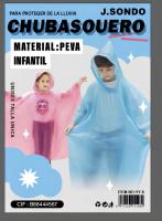 J.S ONDO CHUBASQUERO TRANSPARENTE PAQUETE DE 12PCS COLORES SURTIDO Poncho Impermeable Desechable,INFANTIL - details 1