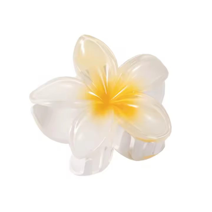 Pinza Para El Pelo De Moda Con Flores De Huevo Estilo Bohemio Para Mujeres Accesorios De Pelo Para Vacaciones En La Playa Gran Pinza Para El Pelo Para Niñas - 1