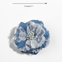 10PCS Flores De Encaje Artificial De Tela Para Accesorios De Cabello 5.5CM 2.1'' Decoración De Casa Para Bodas Y Fiestas Arreglo De Bouquet - details 1
