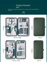 Nuevo Set De Tijeras Para Uñas De Acero Inoxidable Con Estuche Portátil Herramienta De Aseo Para Hombres Y Mujeres Verde - details 10