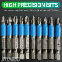 STOENGO Brocas De Destornillador Magnéticas Con Cabeza Cruzada Y Punta Eléctrica Antideslizante 50MM Conjunto De Herramientas De Taladro Y Destornillador De 1/4" Hex Shank Para Carpintería Y Obras Domésticas - details 0