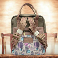 Mochila Sweet Candy - Varios Bolsillos y Compartimentos- C-268-01 - Colección Viajes - 30x24x12cm - Diseño Vintage y Funcional. - details 5