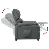 vidaXL Sillón reclinable de tela gris oscuro - details 4