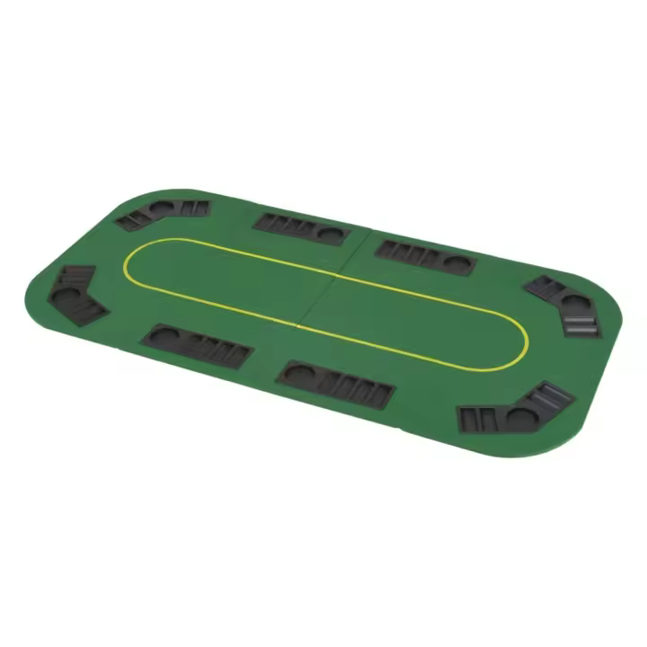 vidaXL Superficie de póker 8 jugadores plegable en 4 rectangular verde - 1