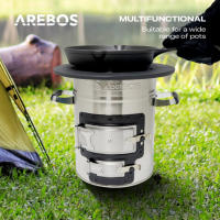 AREBOS Horno Rocket incl. SartÃ©n grill Barbacoa Estufa Rocket Estufa de camping - details 6