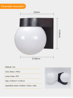 Lámpara De Pared Exterior Spherical Acrylic E27 Para Balcones Dormitorios Pasillos Courtyards Luz Moderna Resistente Al Agua IP55 - details 1