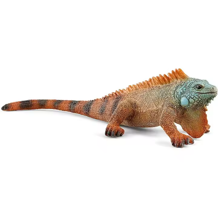 Figura de iguana con cresta naranja de Schleich Wild Life 14854 - 1