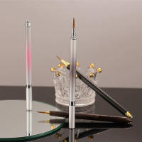 Cepillo De Uñas Con Mango De Metal Cabello De Mink Para Manicura Y Dibujos Con Gel UV Herramientas De Uñas Para Salon - details 5
