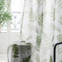 Cortina De Ventana Transparente De Paja De Doble Hoja Gauze Fino Cortina De Tule Voile Para Habitación Moderna Estilo Floral - details 9