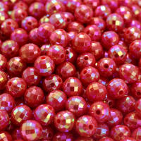Talares Acrílicos Redondos Facetados AB Color 6mm 8mm 100/200 Piezas Para Fabricación De Joyas Pulseras Collares Hechas a Mano - details 7