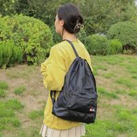 Mochila Estudiante Para Mujer Con Cordón Impermeable Gran Capacidad Moda INS Bolsa De Viaje Mochila Escolar Casual Sin Estampado - details 6