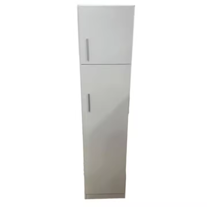 Mueble Escobero RUIZ - Alto 40 cm - Dos Puertas - 174 cm - Color Blanco - Espacio para Artículos de Limpieza - Bajo Pedido - 1