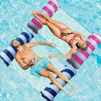 Premium Hamacas De Piscina Con Estampado Rayado Duraderas Para Baño Al Aire Libre Perfectas Para Fiestas En La Piscina Y Aventuras En La Playa - details 5