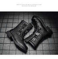 Botas De Ciclismo Para Hombres De Cuatro Estaciones Botas De Motocicleta Al Aire Libre De Talla Grande Altas En Cuero Casual Antideslizantes Estilo Británico - details 3