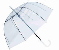 J.S ONDO paraguas largo transparente 8 varillas,ANTIVIENTO, en forma de campana con su apuerta automatica,COLOR BLANCO con forma de cúpula - details 1