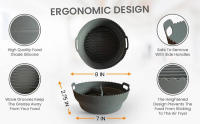 Juego De Accesorios Para Air Fryer Redondo Moldes De Silicona Repasadores De Horno Y Barbacoa Placa De Hornear Para Pizza Y Pastel - details 8