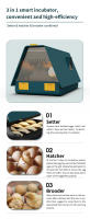 Incubador Integrado Inteligente Para Aves Small House Atmosphere Lights Con Pollos Y Patos Plástico Material De Alta Calidad - details 4