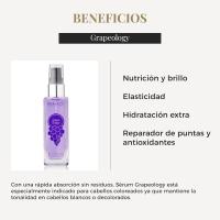 Salerm Cosmetics Grapeology 60 Ml. / Sérum de aceite de pepita de uva que nutre e hidrata en profundidad el cabello. Actúa como reparador capilar y protector del colágeno. Rápida absorción. - details 1