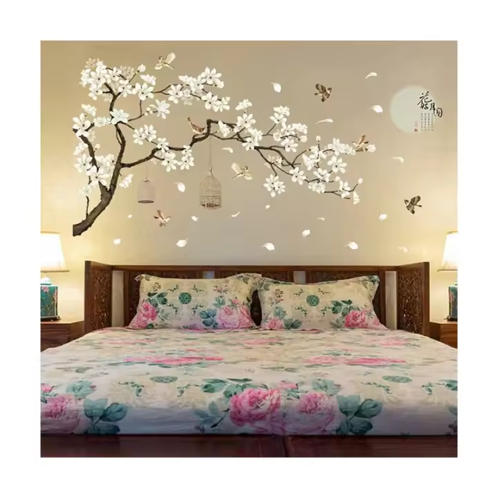 Pegatinas de pared Pegatinas de pared de árbol de gran tamaño Decoración del hogar de flores FangYuan Fondos de pantalla para sala de estar Dormitorio Vinilo DIY Decoración de dormitorios Girasol - 1