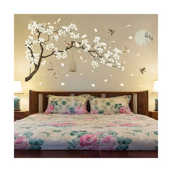 Pegatinas de pared Pegatinas de pared de árbol de gran tamaño Decoración del hogar de flores FangYuan Fondos de pantalla para sala de estar Dormitorio Vinilo DIY Decoración de dormitorios Girasol - 1