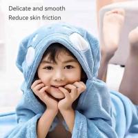 Toalla De Baño Para Bebé De Peluche Suave Absorbente Y Secado Rápido Sin Pelusa Diseño De Animal De Cartoon Mejor Para Niños Pequeños En Invierno - details 0