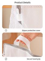 Bolsa De Ropa Con Malla De Panal Y Cierre Para Lavandería Organizador Multifuncional De Ropa Para Dormitorio Y Baño Con Montaje En La Pared Material De Poliéster - details 6