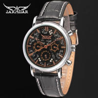 Reloj Mecánico Automático JARAGAR 348 Para Hombre Con Correa De Cuero Lujo Resistente Al Agua Casual Business Reloj Hombre - details 10