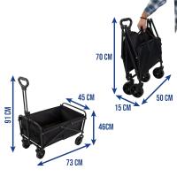 Carro Plegable Playa con Ruedas - Carrito Plegable con 4 Ruedas - Ligero y Resistente, Soporta hasta 50 kg - Ideal para Playa, Camping y Jardín - Diseño Compacto y Fácil de Transportar - details 0