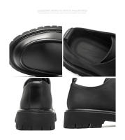 Zapatos De Negocios Casuales Para Hombre Con Plataforma Grande Y Suela Gruesa Cuero Patentado Seguridad Antideslizante Exterior - details 10