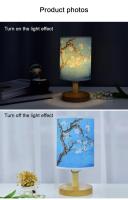 Lámpara De Mesa LED Cuadrada Decorativa De Flor De Cerezo Luz Nocturna Dimmerable Estilo Chino Sencilla Para Dormitorio Lámpara De Borde - details 4