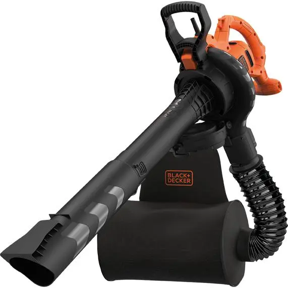 Aspirador Soplador Triturador Black & Decker BEBLV300QS 3000W Potente - 1