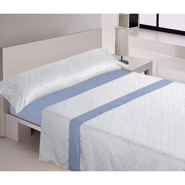 Mercatienda.es Sábanas cama verano-Suaves y Económicas de Microfibra Anti-perli - Violeta Azul. - 1
