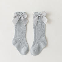 Calcetines De Verano Para Niñas Con Lazo Calcetines Largos Hasta La Rodilla De Algodón Y Spandex Para Bebés Y Niñas Todoterreno Transpirables Suela Hueca Diseño De Princesa - details 20