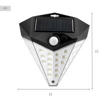 Aktive - Pack 6 Apliques LED solares, 80 lúmenes, sensor de movimiento, 3 intensidades, batería solar, autonomía 6-8 horas, IP44, instalación sin cables - details 3