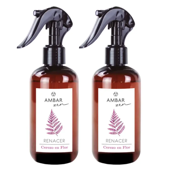 LILI HOME Ambientador ZEN ÁMBAR – Relajación y bienestar en tu hogar.  ✔️ Mikado (40 ml)✔️ Vela aromática (125 g)✔️ Spray ambientador (225 ml). Fragancias disponibles: 🌸 Cerezo en Flor 🍵 Té Chai 🌲 Ámbar y Cedro - 1