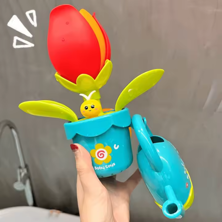 Juguete De Baño Para Bebés En Forma De Pato Y Flor Con Ventosa Para Bañera Y Ducha Juguete Divertido Para Niños De 0 a 6 Años Material ABS - 1