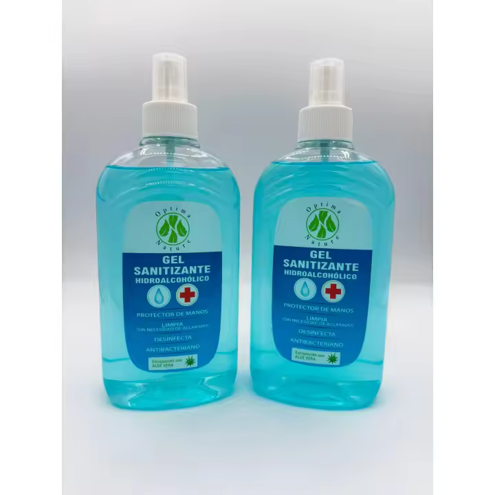 Optima Nature Pack 2x1 Gel Hidroalcohólico con Difusor | Desinfectante de manos | Secado rápido | Enriquecido con Aloe Vera | 500 ml | Ideal para Lugares Públicos, Servicios Médicos, Escolares  u Oficinas - 1
