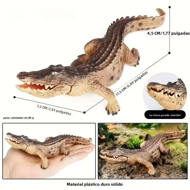 Modelo Realista De Cocodrilo Grande En PVC Decoración De Fauna Real Para El Hogar Adorno De Pastel Display De Escritorio - 1