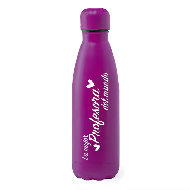 Botella de acero inoxidable 790 mls. personalizada láser. Deporte. Ideal regalo. Agua. La mejor Profesora del mundo. Botella de agua. Cocina. Navidad. Imagina - 1