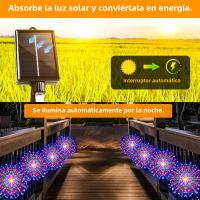1PC Luces De Fuego Solar Colgantes Con 480LED Estrella, Luces De Cadena Impermeables Para Exterior Con 8 Modos Decoración De Navidad Y Halloween - details 7