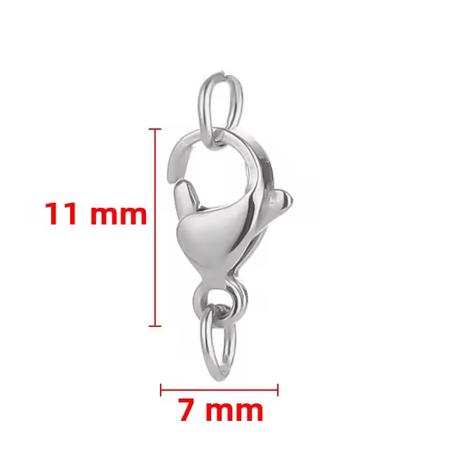 25Pcs Abrazaderas De Langosta De Acero Inoxidable Anillos De Salto Conectores Para Pulseras Collares Cadenas Hacer Joyas Proporcionales - 1