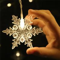 Luces De Navidad En Forma De Copo De Nieve 8 Modos Guirnalda De Ventana LED Icicle Fairy 2024 EU-Plug Decoración Para Año Nuevo 2025 - details 0