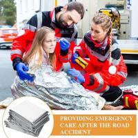 Mantas Térmicas De Mylar De Emergencia Impermeables Retienen La Calor Corporal Ideal Para Kit De Primeros Auxilios Y Desastres Naturales Tamaño 51.18 X 82.67 - details 2